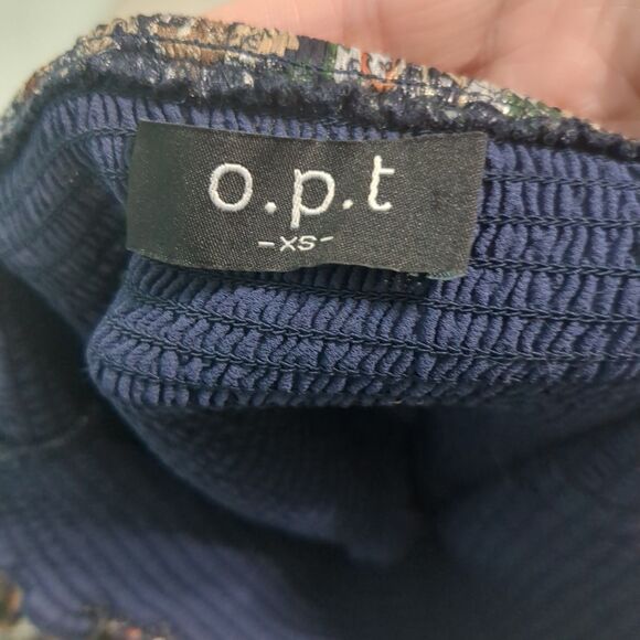 O.P.T Womens Floral Smoked Bodice Midi Chiffon Dress small Color Multi - Picture 4 of 4